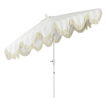 Collins 9 ft. Classic Cottage Tassel Market Patio Umbrella